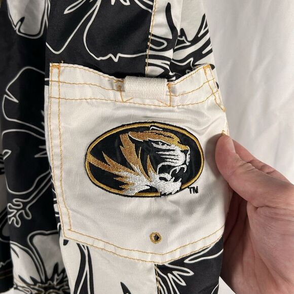 Missouri Tigers Swim Trunks Men's XL Black Hawaiian Drawstring Pockets Lined - Picture 4 of 7